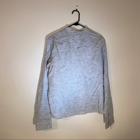 NO OFFERS RAG & BONE heathered gray Leeds button up top - Picture 9 of 9